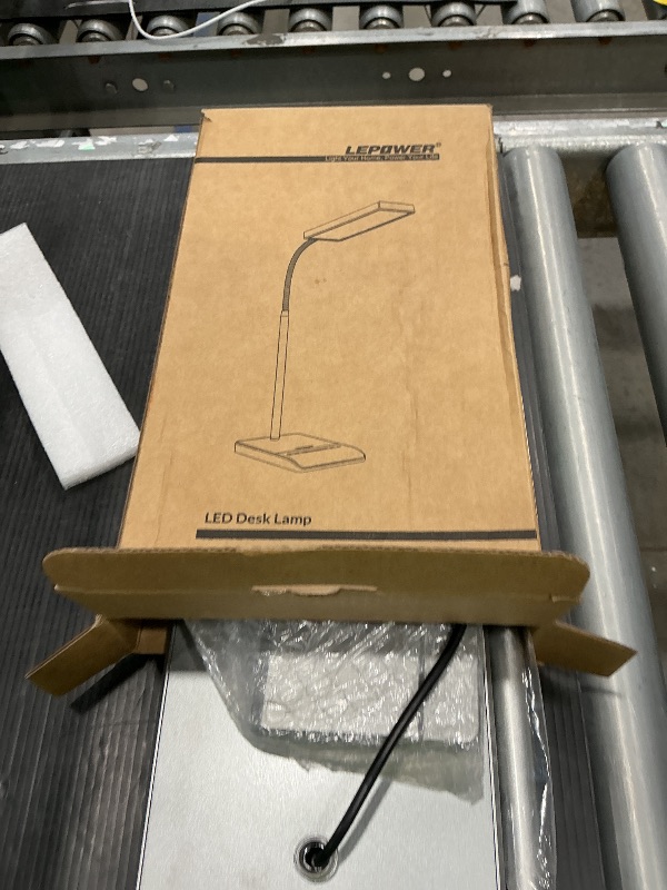Photo 1 of ***READ CLERK NOTES*** LEPOWER Desk Lamp, 800LM LED for Home Office, 12W Reading for Desk, Eye-Caring Light, Touch Table Gooseneck Lamp, 50 Lighting Modes, Bright for Bedroom, Study (Grey)