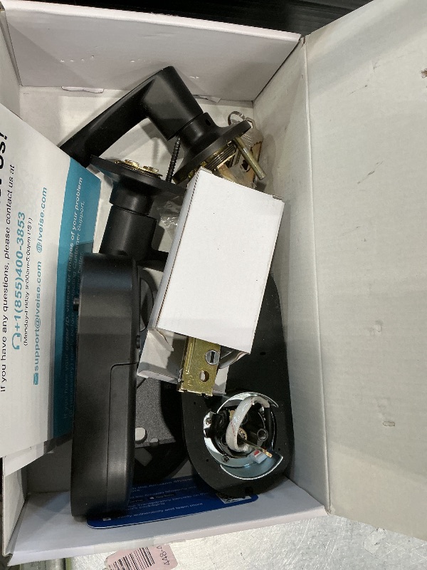 Photo 2 of Veise RZ07B Smart Locks for Front Door, 2 Lever Handles, Fingerprint Keyless Entry, App Control Biometric Door Lock Set, Touchscreen Keypad Deadbolt, Easy Install, Auto Locking, Matte Black