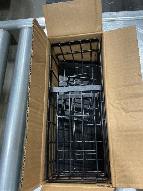 Photo 1 of *Minor Damage* 
MODRACKLY Sponge Holder & Sink Caddy Organizer - Rustproof Kitchen Sink Organizer with High Brush Holder - Kitchen Essentials Countertop Storage Organization (Black)