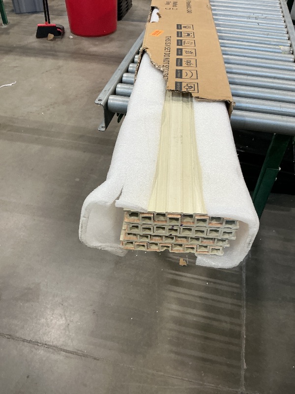 Photo 1 of ***MINOR DAMAGE*** ***READ CLERK NOTES*** WPC Wood Slat Wall Panels, 8 Pack 95” x 6” Accent Slat Wood Slats for Wall and Ceilings, Acoustic Panels for Interior Wall Modern Décor, Oak