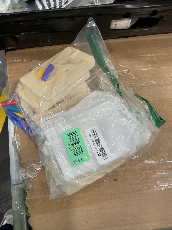 Photo 1 of *MISSING PARTS UNKNOWN*
TOOKYLAND Peg Board Toddler Toys, Counting Wooden Toys with 55 Pegs, Wooden Math Manipulatives,Montessori Math and Numbers for Kids & Kindergarten Learning Activities