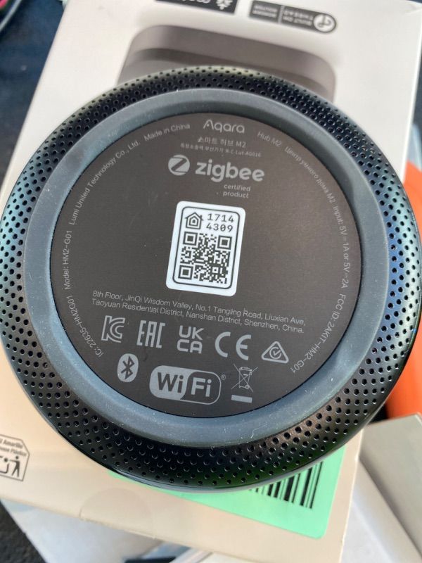 Photo 1 of ***READ CLERK NOTES*** Aqara Smart Home Hub M2 for Advanced Automation, Matter Controller, Thread Border Router, Features Zigbee, Bluetooth, Wi-Fi, PoE, IR, Supports Alexa, Apple HomeKit, SmartThings, Home Assistant, IFTTT