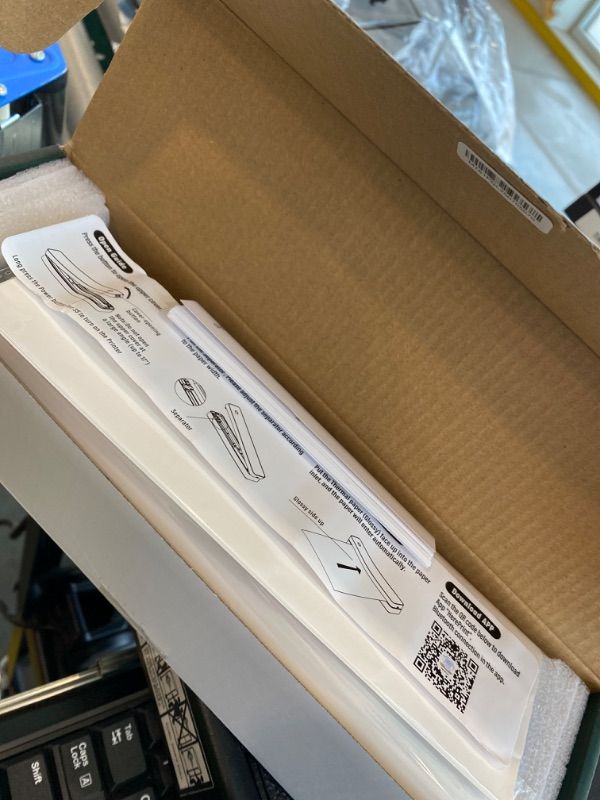 Photo 1 of *Untested*
iDPRT Portable Printer Wireless for Travel - Bluetooth Mobile Printer Support for 8.5"x11" US Letter, Inkless Compatible with iOS, Android, Laptop for Office, Car and Home (300DPI, White)