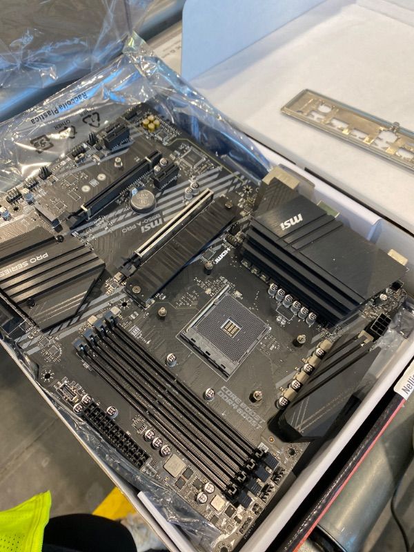 Photo 1 of *See Clerk Notes*
MSI B550-A PRO ProSeries Motherboard (AMD Ryzen 5000, AM4, DDR4, PCIe 4.0, SATA 6Gb/s, M.2, USB 3.2 Gen 2, HDMI/DP, ATX)