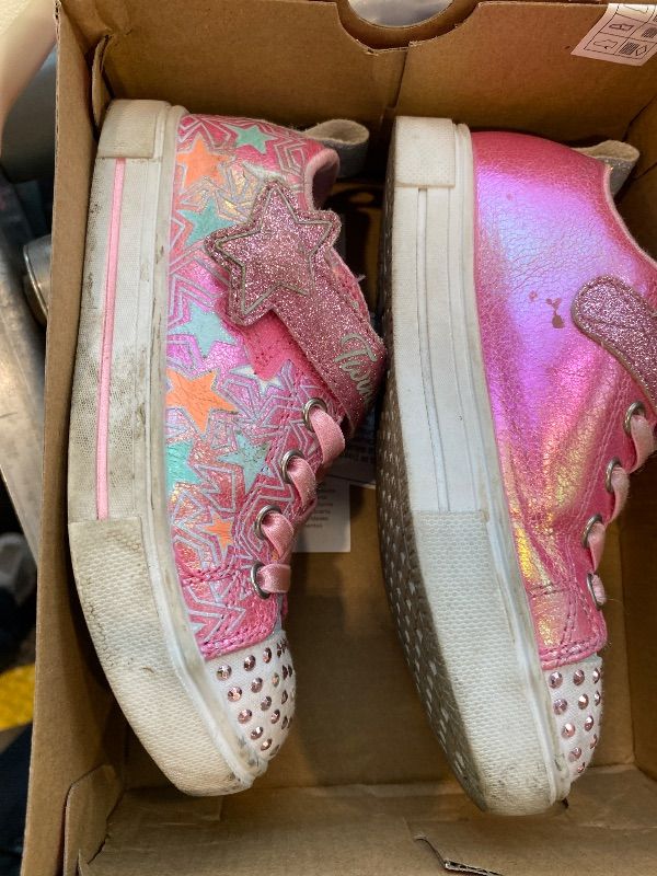 Photo 1 of ***SEE CLERK NOTES*** Skechers Kids Twinkle Toes Twinkle Sparks - Shimmer Star Sneaker, Pink/Multi, 12 Little Kid