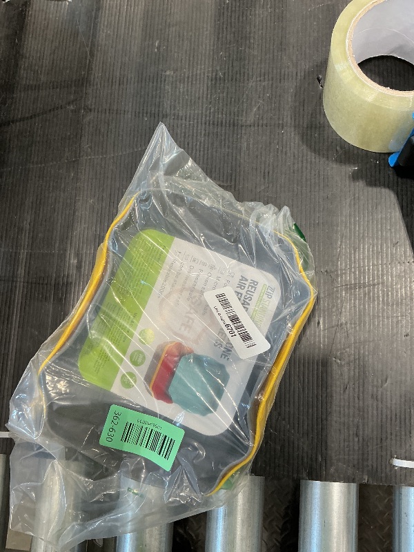 Photo 1 of *PARTIAL SET - ONLY has 2*
Silicone Air Fryer Liners Set OF 4, Reusable Square Liners with Handles & Holes for 3-5QT Air Fryer Tray Baking Oven