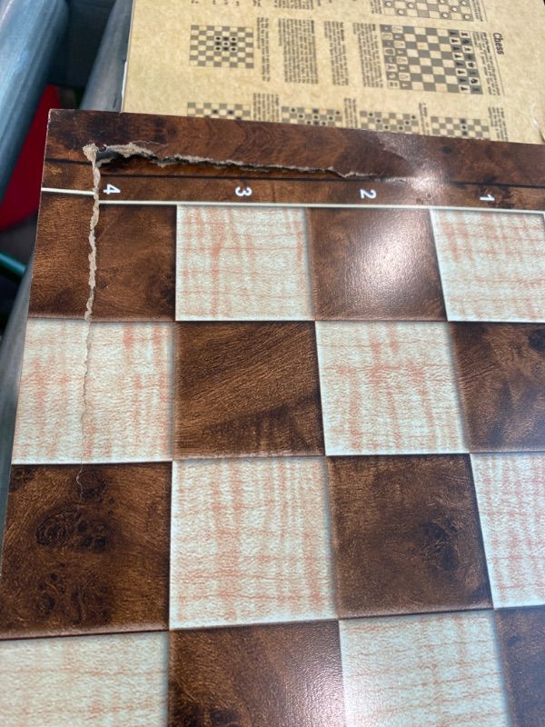 Photo 1 of ***MAJOR DAMAGE*** Chess Checkers Backgammon 3-in-1 Board Games Sets, Wooden Chess Set for Adults & Kids, 17.2" Lightweight Checkers Board Game,Strategy Backgammon Sets for Adults, Travel Chess Board Game Pieces Storage