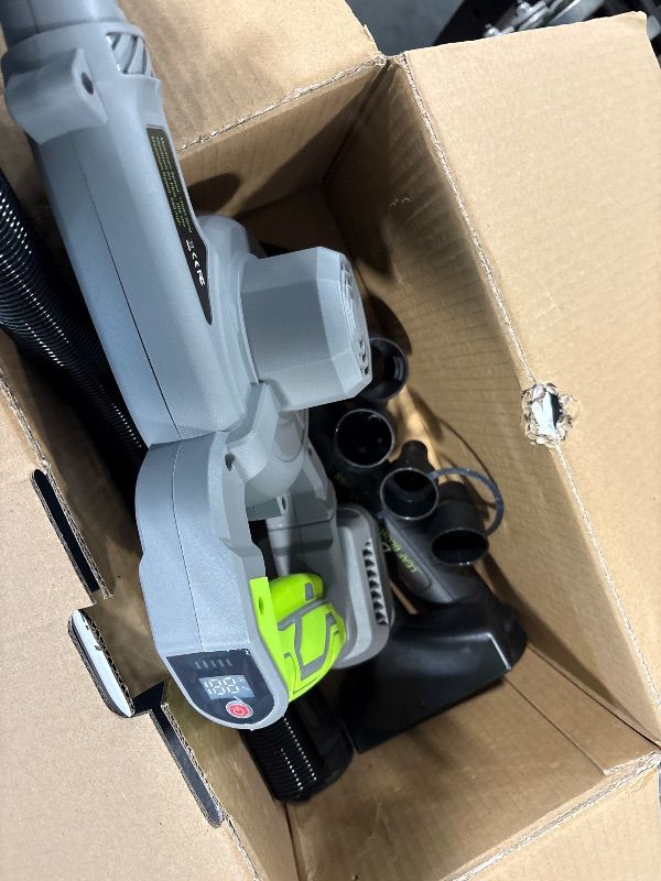 Photo 1 of **BATTERIES NOT INCLUDED**
Leaf Blower Cordless, 2-in-1 Handheld Max 106 CFM/240 MPH Leaf Blower for 18V-21V Batter with 3 Adjustable Speeds, Suitable for Lawn, Yard, Patio (Gray, No Batteries)