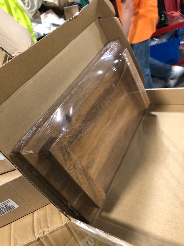 Photo 1 of ** FACTORY SEALED**
Medium 12" Acacia Wood Riser Pedestal Stand – Farmhouse Wood Display Riser for Kitchen and Bathroom Décor - Counter Display, Plant Stand, Jewelry Holder, Vanity Tray, Candle Stand (M:12"x7"x1.57")