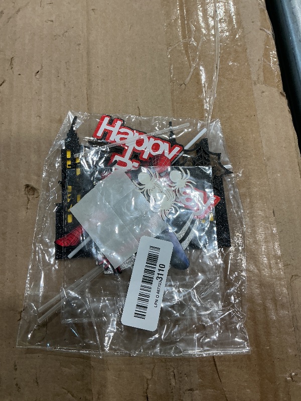 Photo 1 of 10 PCS Spider Cake Topper Set Decorations,Cupcake Toppers, Kids Superhero Theme Birthday Party Supplies, Happy Birthday Supplies for Boys and Men