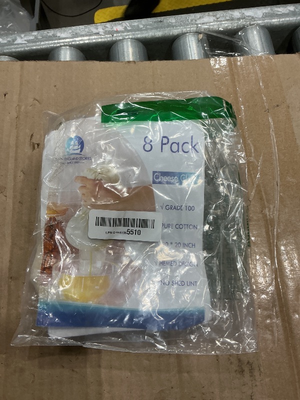 Photo 1 of *USED*
8 PCS Reusable Cheesecloth, Grade 100, 20x20 Inch Hemmed Cheese Cloth for Straining Craft, 100% Cotton Unbleached Cloth Strainer for Cooking, Baking, Juicing, Cheese Making