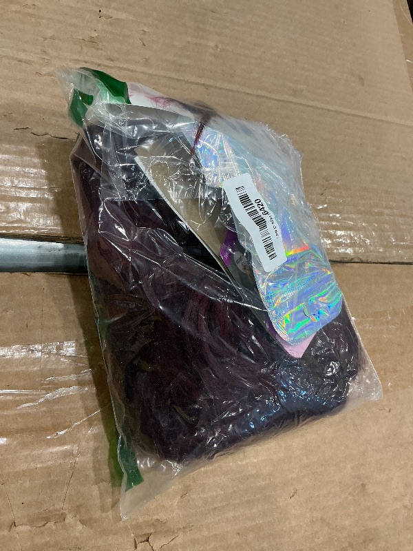 Photo 1 of **MINOR DAMAGE - USED**
MINSEEYOO Burgundy Wig with Bangs for Women Long Burgundy Wavy Wigs 26 Inch Dark Red Wigs Natural Looking Heat Resistant Synthetic Wig for Daily Party Use