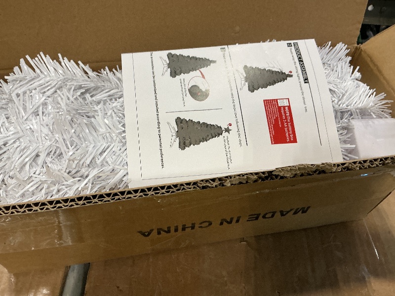 Photo 1 of [ Remote Control & 8 Modes ] 3 Ft Christmas Tree with Timer 50 Warm White & Multi Color Lights, 15 DIY Ornaments 3D Star Topper - Artificial Small Christmas Tree for Home Indoor Tables - White