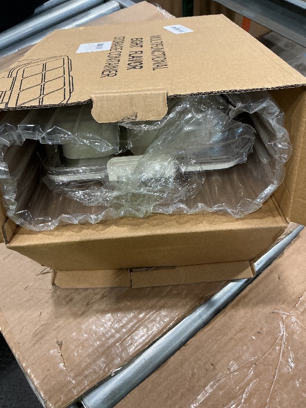 Photo 1 of **MISSING PARTS**
 Box Container, Stainless Steel Divided Serving Tray with Lid and Handle, 8 Compartment Portable Snack Platters - Clear Storage Organizer for Fruit Candy Nuts Veggie - Perfect for Travel Party