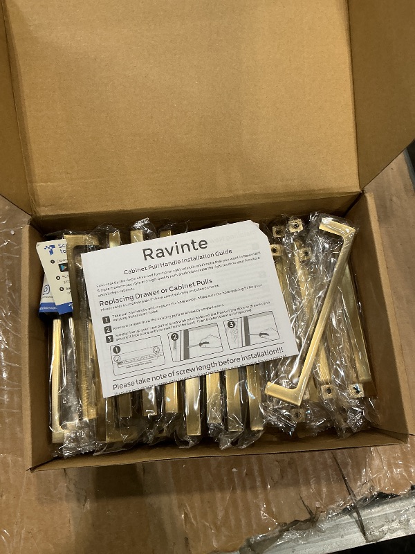 Photo 1 of Ravinte 30 Pack Solid 5 Inch Square Cabinet Handles - Champagne Bronze Pulls for Drawers and Kitchen Cabinets - Hardware Handles