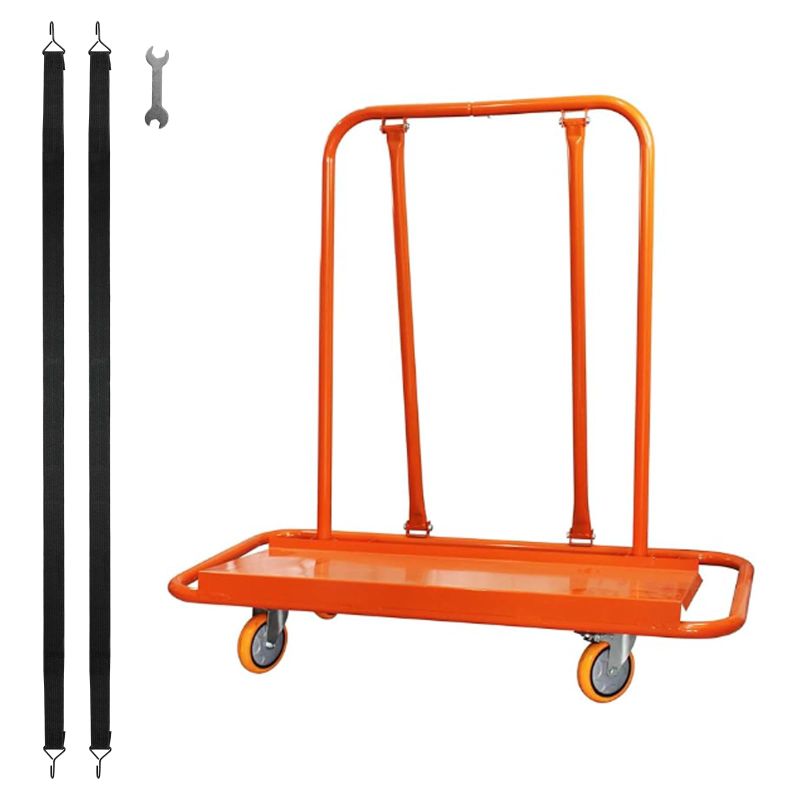 View 1 of *USED*
Heavy Duty Drywall Sheet Cart with Safety Belts, 3000LBS Load Capacity Steel Panel Dolly, Powder Coated Rust Resistant, with 4 Swivel Casters Wheel, Multi-Purpose Cart for Moving Various Panels