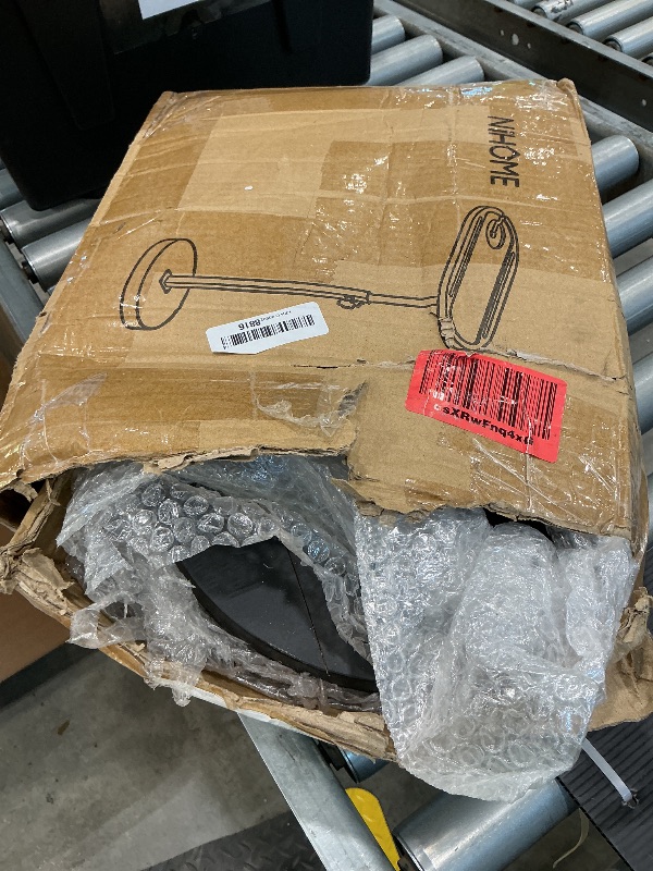 Photo 1 of *** notes*** NiHome Bamboo Large Swivel TV Tray Table with Thickened Stable Non-Tipping Base, Adjustable Height Couch End Table Tray 360° Rotating for Bedside Sofa Bathtub Side Balcony (Black)