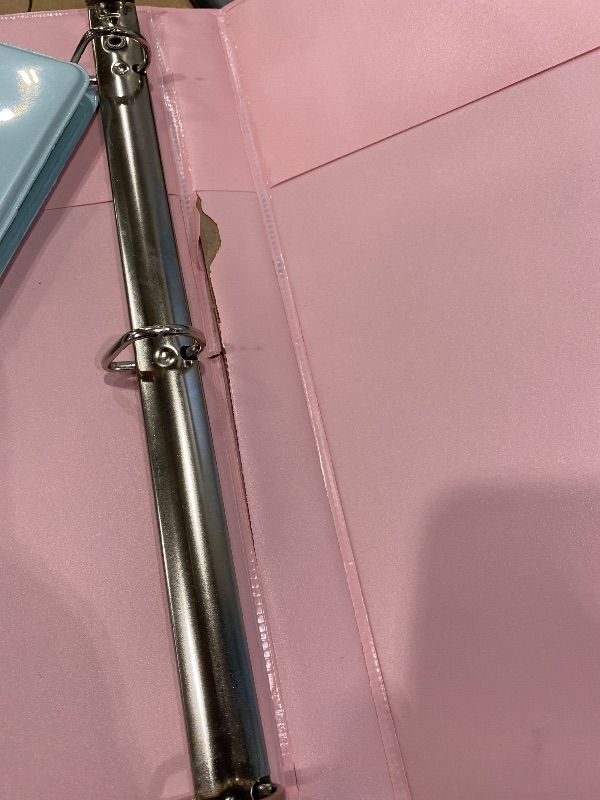 Photo 1 of *Minor Damage*
SUNEE 3 Ring Binder 0.5 Inch D Ring, Clear View Binder Three Ring PVC-Free (Fit 8.5x11 Inches) for School or Office Supplies, Assorted Pastel, 4 Pack