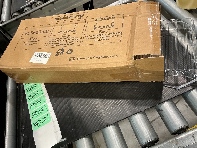 Photo 1 of *Lots of parts are missingspospo Stackable Water Bottle Organizer, Large Compartment Water Bottle Holder, Clear Water Bottle Organizer for Cabinet, Bottle Rack for Kitchen Organization and Storage