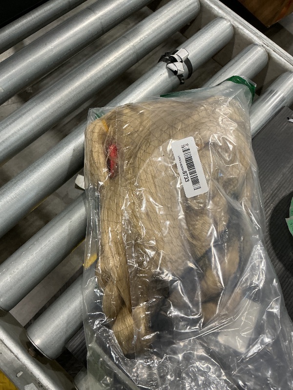 Photo 1 of *MINOR DAMAGE - USED*
Blonde Braided Wig with Red-bow Earrings for Women Christmas Cindy Wig with Accessories for Halloween Christmas Costume Party