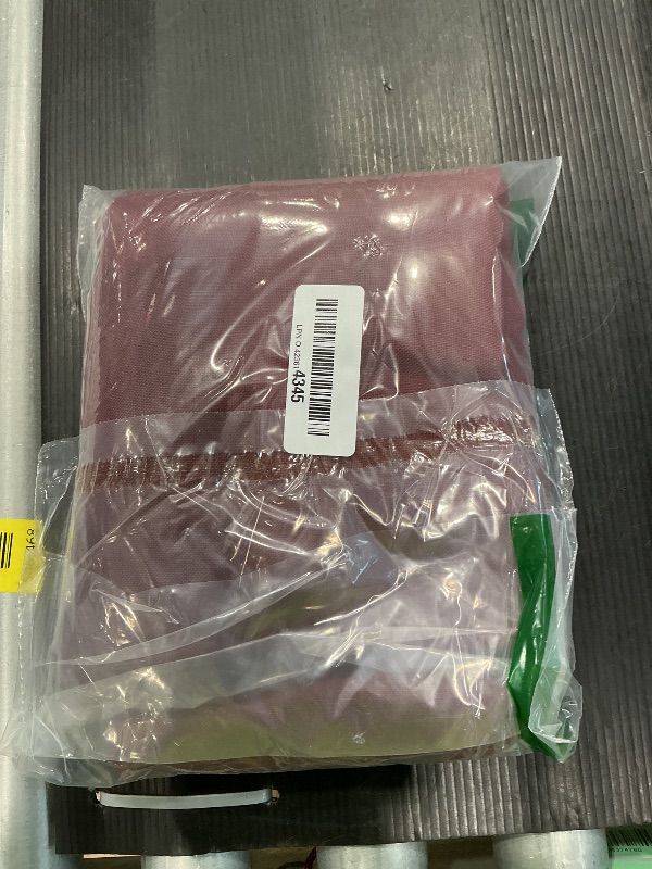 Photo 1 of **Only one panel**
Burgundy Linen Curtains 63 Inches Long 2 Panel Sets for Living Room Bedroom Rod Pocket Back Tab Light Filtering Drape for Kitchen Window Short Protect Privacy Curtain Modern Farmhouse Decor 52x63