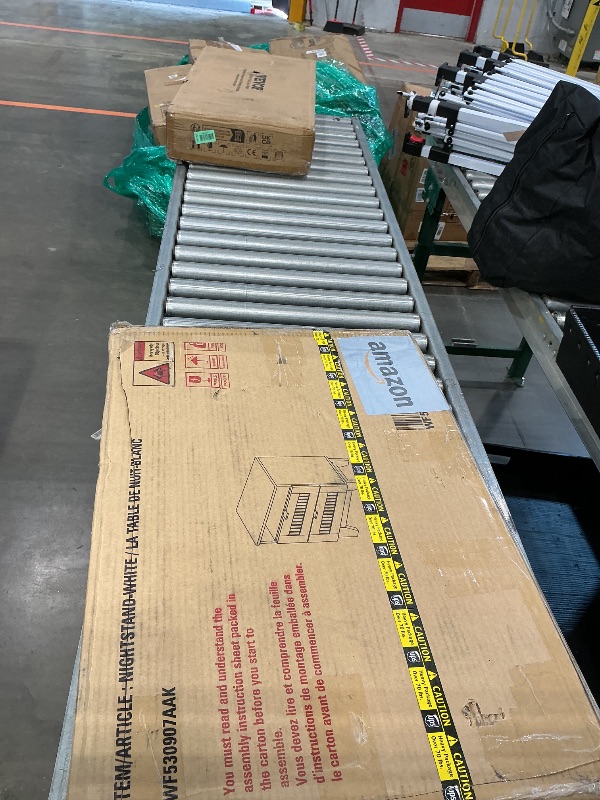 Photo 1 of ***PARTIAL SET*** Merax 4 Pieces Bedroom Sets, Queen Size Farmhouse Platform Bed with Wooden Strip Decoration, Storage Nightstand and Dresser with Metal Handle, White