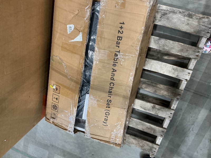 Photo 1 of 
Click to see full view
 

 

 

 

 

 Small Bar Table and Chairs Set for 2, 3-Piece Bar Table Set with Storage Drawer & Shelf, Space Saving Table for Small Apartment, Living Room, Kitchen, Dining Room, Retro