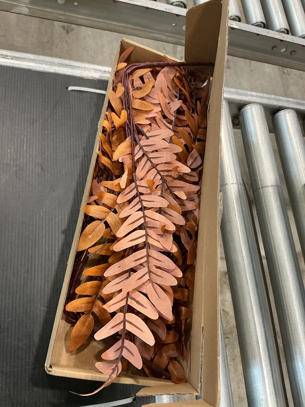 Photo 1 of *3 pack* Sggvecsy 4 Pack Artificial Fall Greenery Stem Autumn Faux Flowers Autumn Faux Plants Silk Fall Shrubs Bushes Fall Leaves Stem for Indoor Outdoor Home Table Centerpieces Thanksgiving Decoration?Orange?