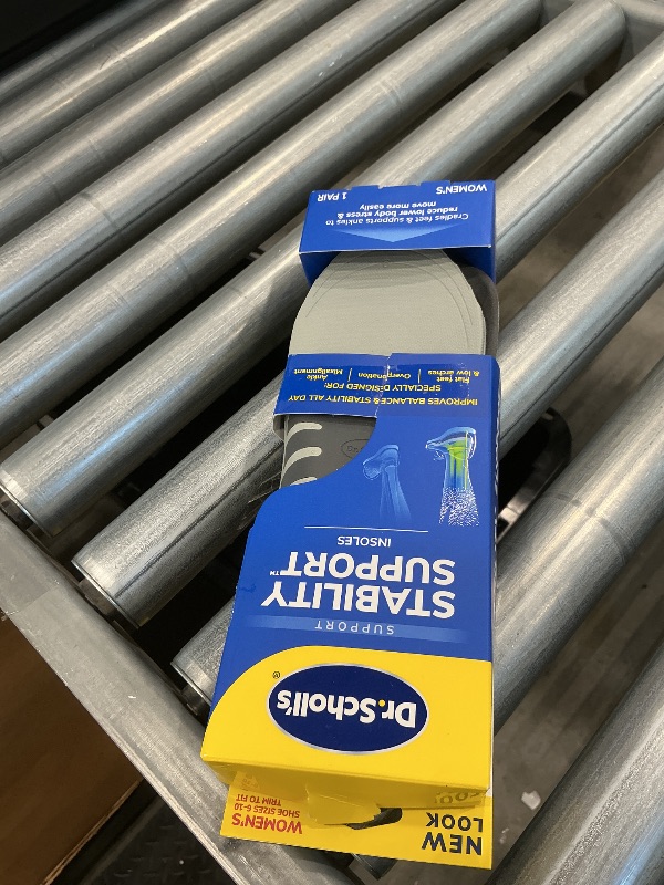 Photo 1 of ?Dr. Scholl's Stability Support Insoles, Flat Feet & Overpronation Low Arch Support, Improves Balance & Stability, Motion Control, Trim Inserts to Fit Shoes, Women's Size 6-10