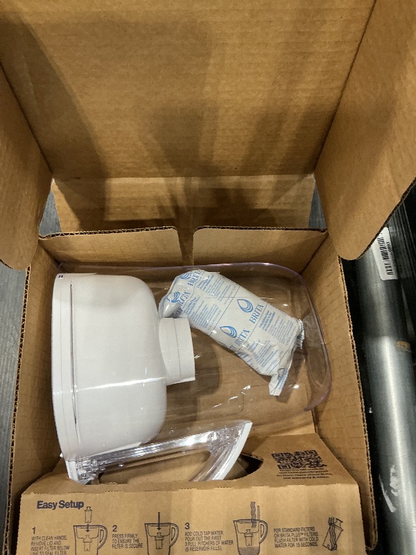 Photo 1 of *MINOR DAMAGE*
Brita Metro Water Filter Pitcher with SmartLight Change Indicator, BPA-Free, Replaces 1,800 Plastic Water Bottles a Year, Lasts Two Months, Includes 1 Filter, Small - 6-Cup Capacity, White