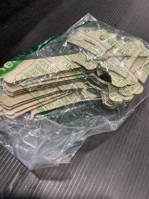 Photo 1 of ***MAJOR DAMAGE*** ***READ CLERK NOTES*** LUOZZY 10pcs Baptism Wood Cross Figurine with Base Wooden Cross for Table Centerpieces Small Baptism Decor Rustic Standing Cross for Communion Decor