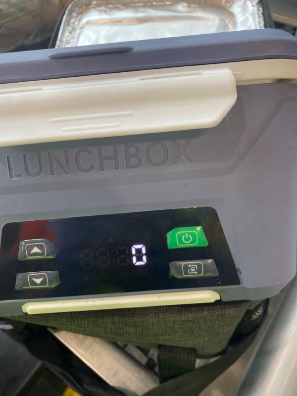 Photo 1 of **USED**Docusvect Rechargeable Heated Lunch Box for Men, 1.3L Cordless Electric Lunch Box for Adults with Scheduled Heating, Portable Food Warmer with Large Bag, Cutlery, Removable Divider