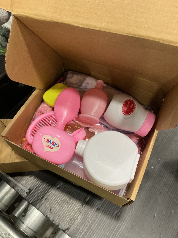 Photo 1 of *Missing Parts*
Rotatingpals 21 Pcs Baby Doll Accessories Baby Doll Diaper Bag Set with Accessories Include Diaper Disappearing Milk Bottles Pacifier Bib Feeding and Caring Set for Boys Girls Birthday Gifts