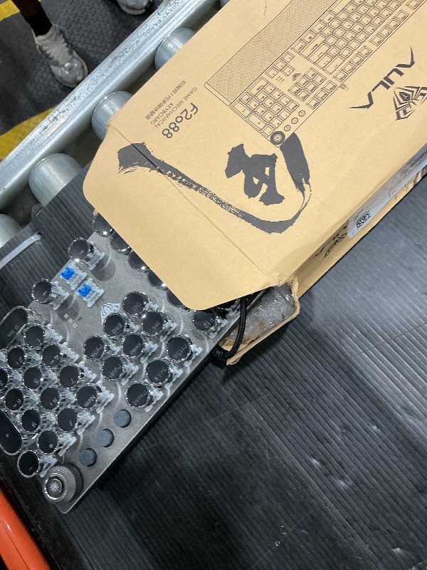 Photo 1 of ***MISSING KEYS*** ***READ CLERK NOTES*** AULA F2088 Typewriter Style Mechanical Gaming Keyboard Wired,Blue Switches,Rainbow LED Backlit,Removable Wrist Rest,Media Control Knob,Retro Punk Round Keycaps,USB Wired Computer Keyboard