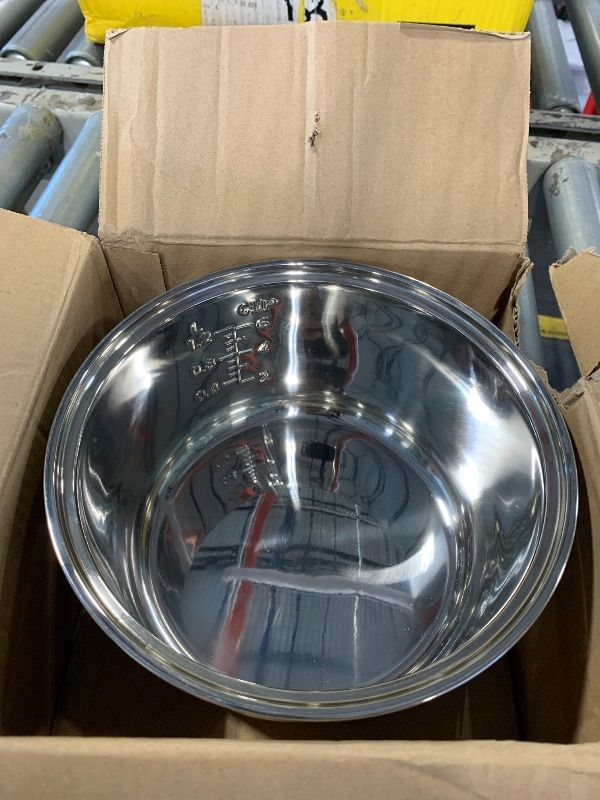 Photo 1 of **BOWL ONLY** 304 Stainless Steel Inner Pot, 3 L/5.5-Cup Rice Cooker Inner Bowl, Compatible with Zojirushi NS-TSC10 Cookers, Replacement Inner Bowl, Includes Rice and Soup Spoons, Easy-to-Clean
