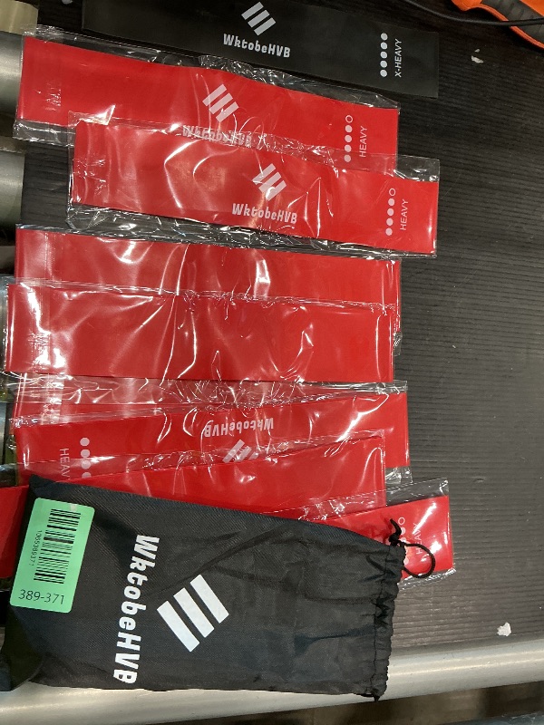 Photo 1 of *PARTIAL SET*
WktobeHVB Resistance Loop Exercise Bands-Stretch Bands for Working Out with Carry Bag-Elastic Band for Physical Therapy, Rehab, Yoga, Pilates and Strength Training (10×2 Inch, RED 10 Pack (Heavy)