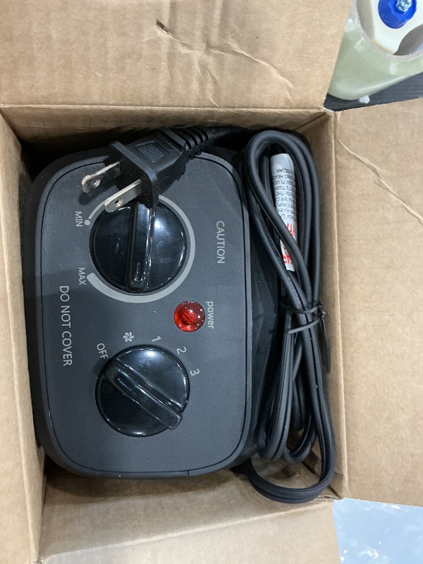 Photo 1 of **UNTESTED**
Space Heater, 1500W Electric Heaters Indoor Portable with Thermostat, PTC Fast Heating Ceramic Room Small Heater with Heating and Fan Modes for Bedroom, Office and Indoor Use