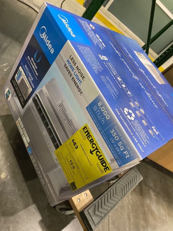 Photo 1 of *Factory Sealed*
Midea 8,000 BTU U Shaped Smart Inverter Window Air Conditioner - Cools 350 Sq Ft, Ultra Quiet with Open Window Flexibility - Alexa/Google Assistant Compatible - 37% Energy Savings, Remote (Updated)