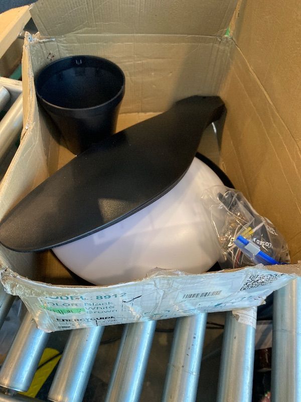 Photo 1 of ***MISSING PIECES*** ***READ CLERK NOTES*** Ceiling Fans with Lights, 51 inch Modern Black Low Profile Ceiling Fan with Light and Remote App Control, Flush Mount, Quiet DC Reversible, Dim Led Ceiling Fan 6 Blade Softer Wind Indoor/Outdoor Patio