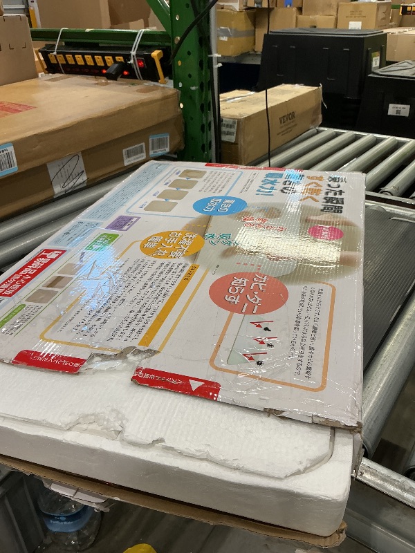 Photo 1 of ***MAJOR DAMAGE*** JUERLEN 2 Pack Diatomaceous Earth Shower Mat, Stone Bath Mat, Nonslip Super Absorbent Fast-Drying Hard Bath Mat for Bathroom Shower Floor, 24 x 16 inch, White Wave Design