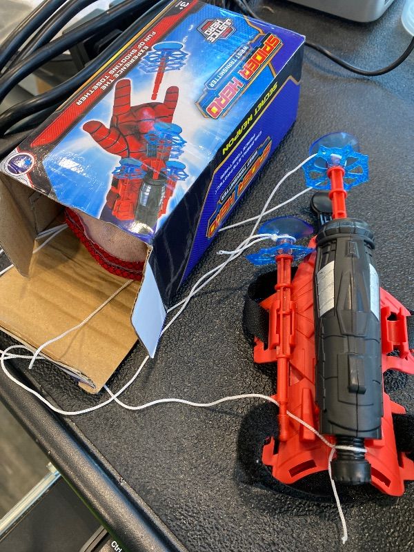 Photo 1 of *MISSING PARTS UNKNOWN*
Spider Web Shooter with Gloves, Wrist Launcher Costume Toy, Superheroes Cosplay Action Figure Gift for Kids