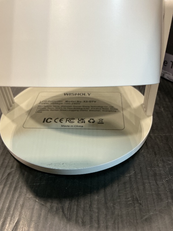 Photo 1 of [ Built-in Google TV & Voice Control] WISHOLY Mini Projector with WiFi and Bluetooth, Built-in Streaming Apps, Portable Movie Projector 4K with 180° Rotatable for Outdoor, Home Theater, Movie Night