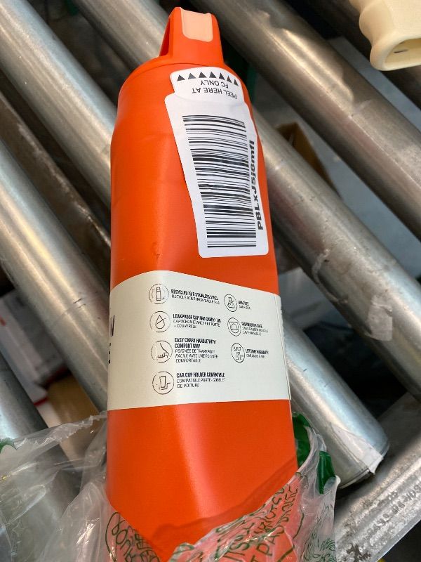Photo 1 of ***SEE CLERK NOTES*** STANLEY IceFlow Cap and Carry Water Bottle 24 oz | Wide Mouth Twist Lid | Lightweight and Leakproof for Travel and Sports | Insulated Stainless Steel | BPA-Free | Tigerlily