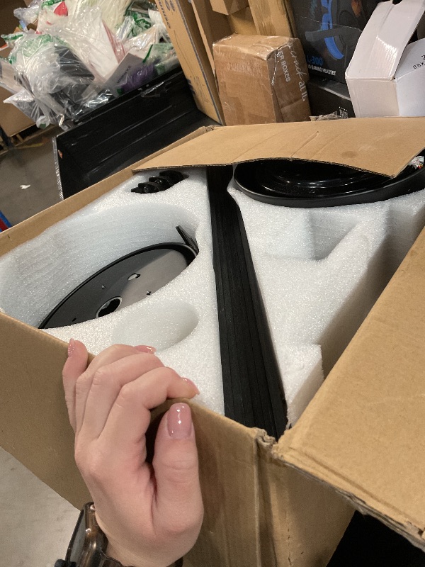 Photo 1 of ** FOR PARTS ONLY ** 
KNUN 56 inch Ceiling Fans with Lights, Black Flush Mount Ceiling fan with Light and Remote/APP Control, 3CCT, RGB, Dimmable, Noiseless, Low Profile Ceiling Fan for Bedroom, Patio, Indoor/Outdoor Use