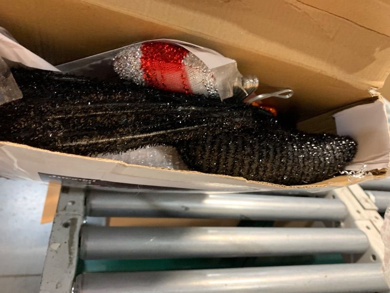 Photo 1 of (MISSING 1/2 POLES) Juegoal Lighted Christmas Penguin Decorations, 2.5FT / 30Inch Outdoor Collapsible Black Penguin with Built-in Lights, Pre-Lit Pop Up Xmas Red Hat Penguin, Light Up for Holiday New Year Winter Decor