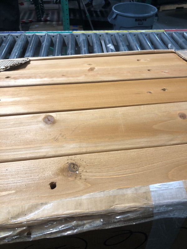 Photo 1 of ***PARTIAL SET, BOX 1 OF 2 - PRICE ADJUSTED***TRUCK/TRAILER PICKUP ONLY*** Backyard Discovery Buckley Hill Cedar Wood Swing Set with Wave Slide, Play Deck, Rock Wall Ladder, Belt Swings, Chalkboard, Canopy Roof, Outdoor Playset