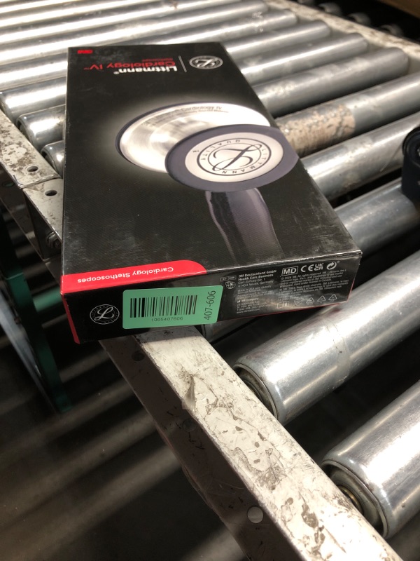 Photo 1 of ***MISSING END PIECE*** 3M Littmann Cardiology IV Diagnostic Stethoscope, 6232, More Than 2X as Loud, Weighs Less, Stainless Steel High Polish Smoke-Finish Chestpiece, 27" Black Tube, Stem, and Headset