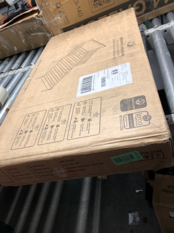 Photo 1 of ***FACTORY SEALED***Dream On Me Brookside Wooden Toddler Bed in Pebble Grey, Greenguard Gold & JPMA Certified, Kids Bed with Safety Rails, Low-to-Floor Design, Non-Toxic Pinewood Finish