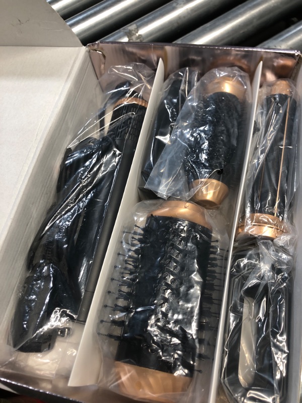 Photo 1 of ***DAMAGED - SEE NOTES/PICTURES***
Atopskins 6 in 1 Hair Dryer Brush, Detachable Air Styler, Blow Dryer Brush 3 Heat Settings Frizz-Free Drying, Volumizing, Straightening, Curling for Travel & Home Styling (Pink-Black)