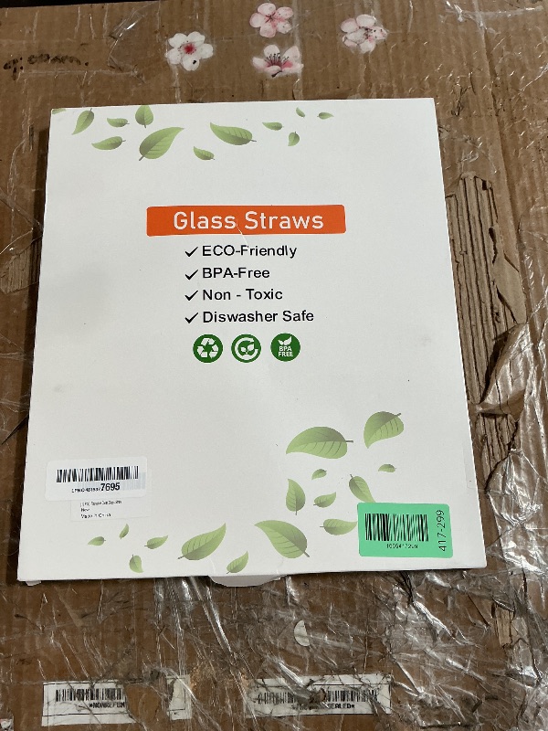 Photo 1 of [12 Pcs] Replacement Glass Straws for Stanley - Compatible with Stanley 40 oz 30 oz Cup Tumbler,12" x 10mm Reusable Clear Glass Straw with 2 Cleaning Brush for Cup Accessories